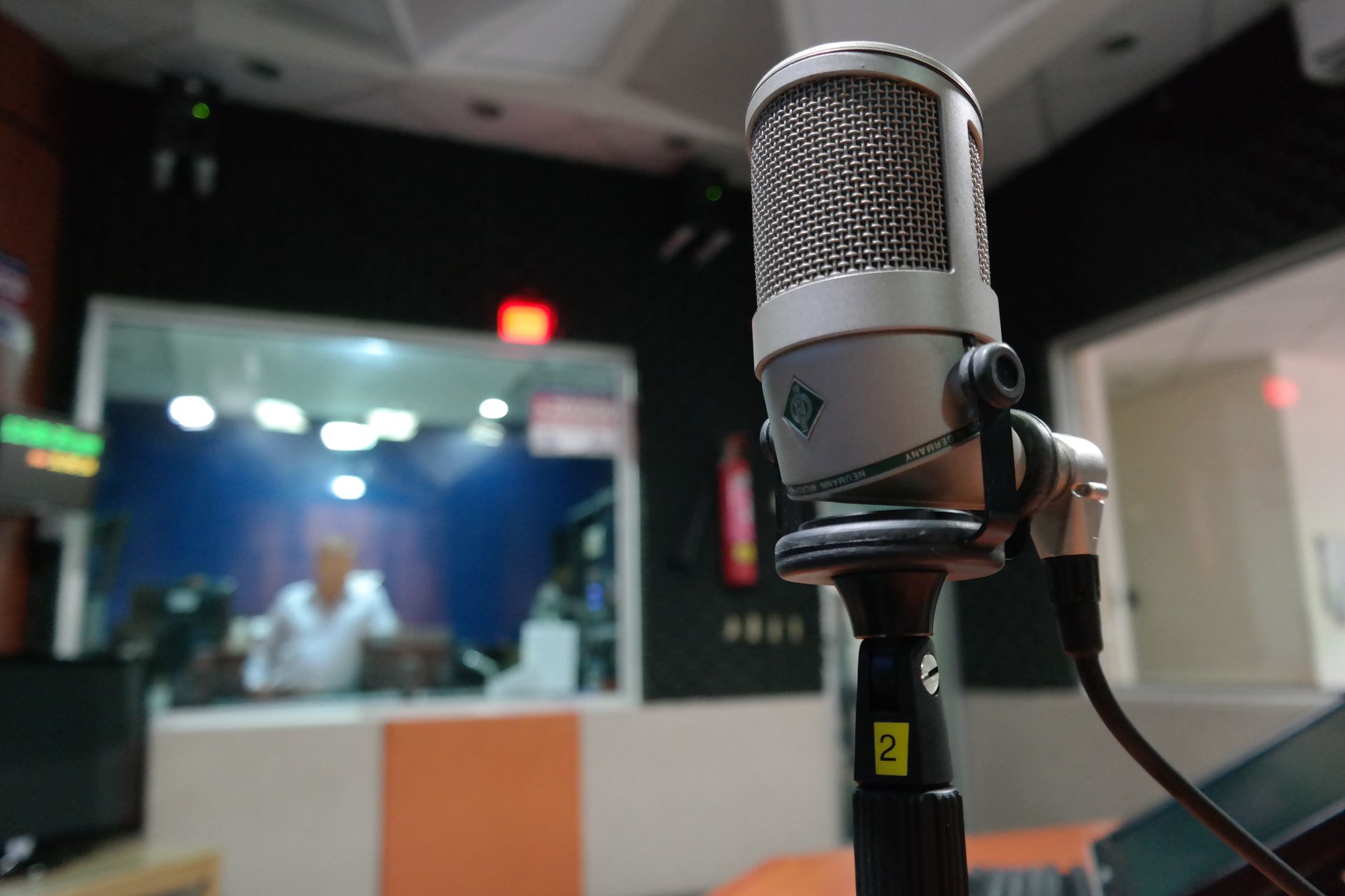 Media studio podcast mic